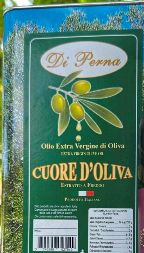 Olio Extravergine Cuore d'Oliva cantina Di Perna - Latta da 3 lt.